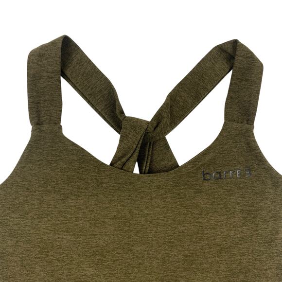 Beyond Yoga x Barre 3 Twist Through Cropped Tank Top Built In Bra Green Womens M - Picture 2 of 5